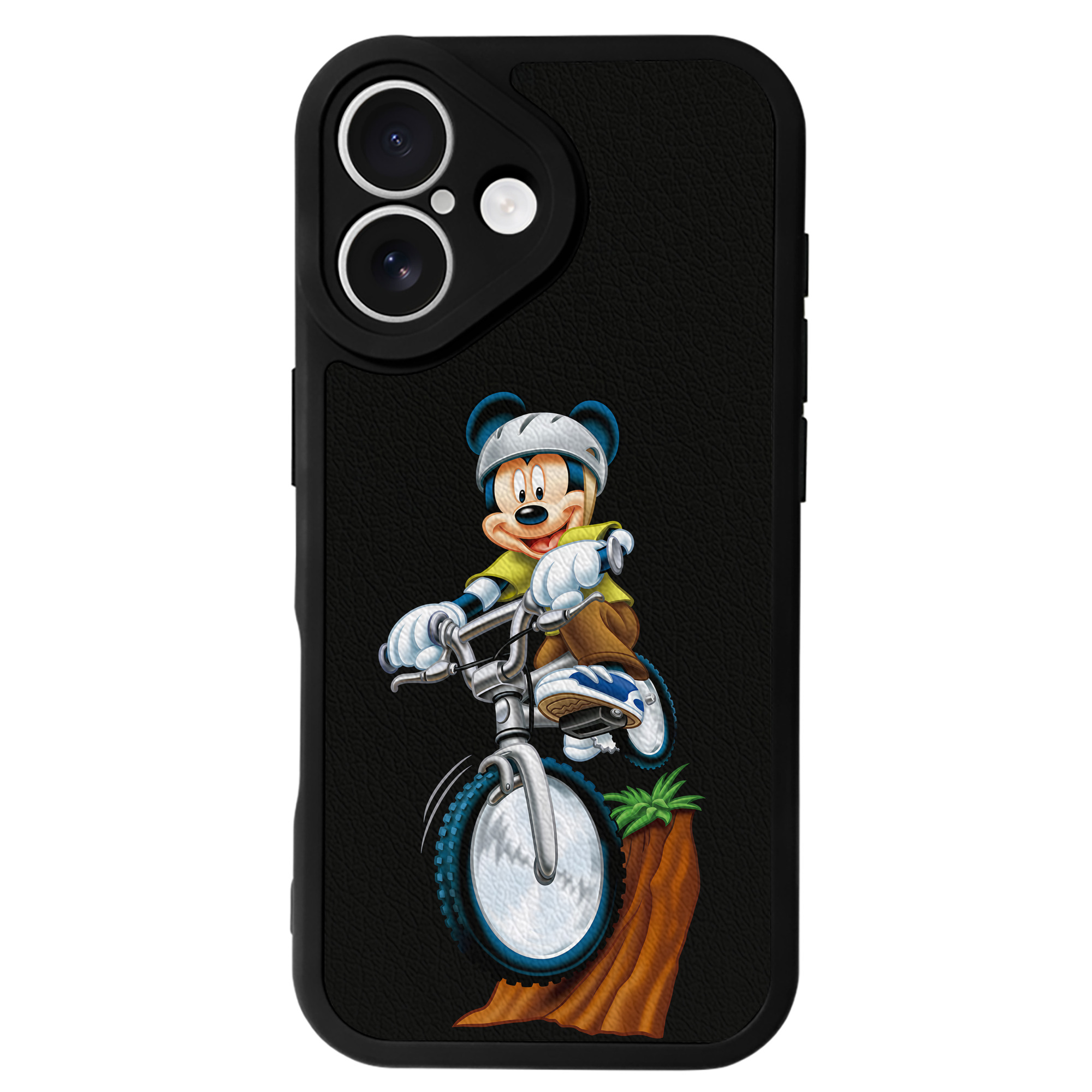 （画像用） ミッキーマウス Mickey Mouse 【iPhone 16シリーズ対応】シリコンスマホケース（レザー調） 材質：シリコン